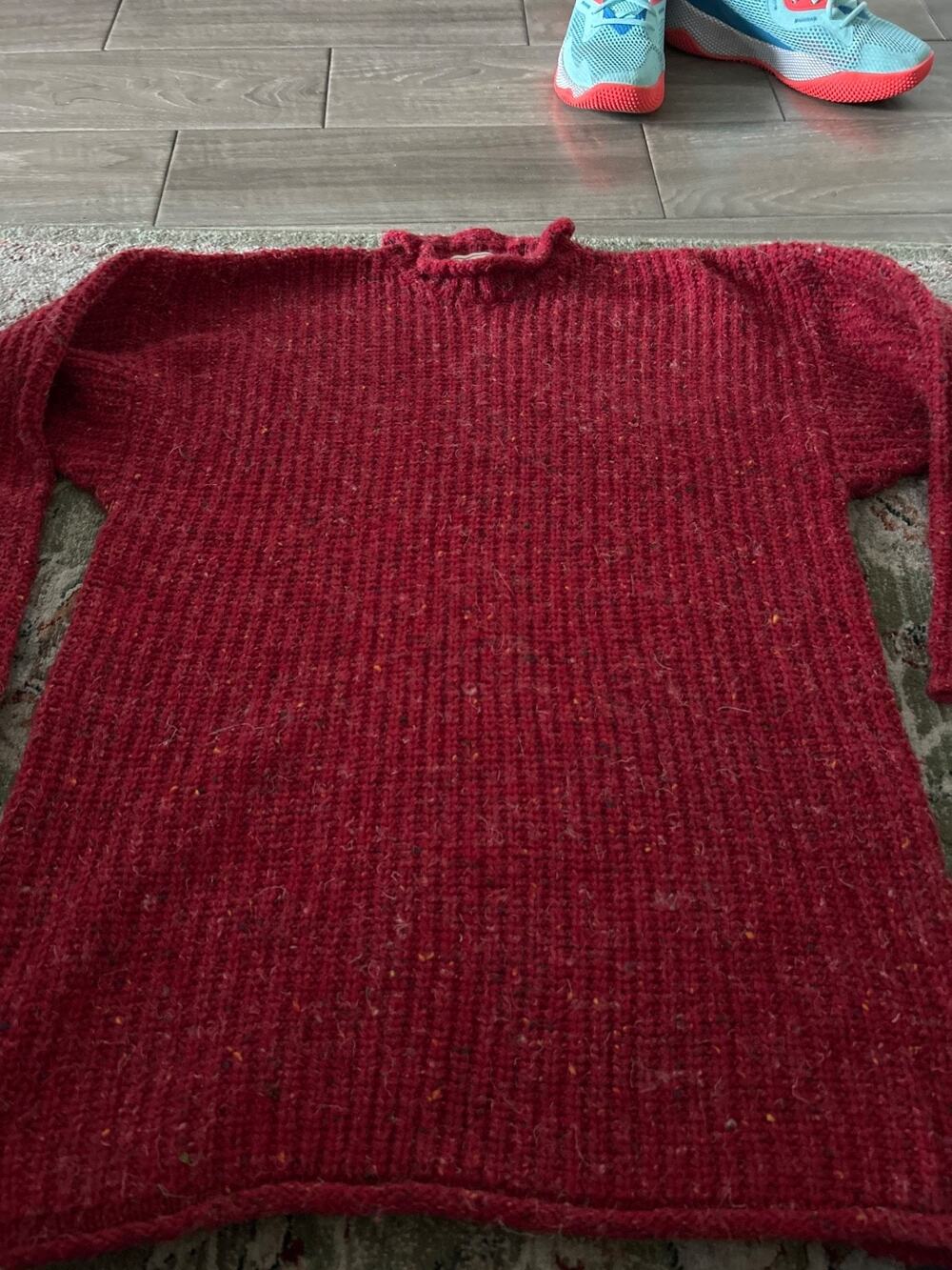 Vintage Woolrich Rugged Outdoorwear Red Speckled Knit Sweater Women's Large
